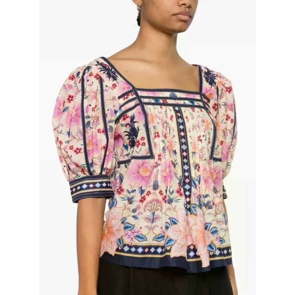 Farm Rio Superbloom Tapestry Blouse Top Sz. XS